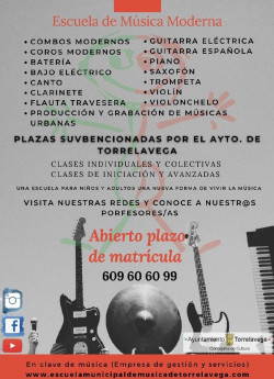 Abierto el plazo de inscripci&oacute;n a la Escuela de M&uacute;sica de Torrelavega