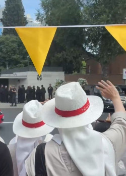 Agustinas celebran con "grito agustiano" el encuentro del Papa en la Nunciatura con miembros de la Orden
