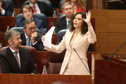 Ayuso pregunta a S&aacute;nchez si "no es suficiente" la condena de 24 a&ntilde;os a &Aacute;balos, su "n&uacute;mero dos", para convocar elecciones