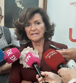 Carmen Calvo  siente "dolor" por la condena a un exministro del PSOE