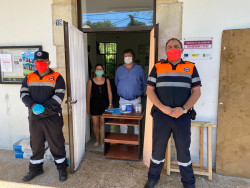 Comienza el reparto de mascarillas y geles hidroalcoh&oacute;licos en Santa Mar&iacute;a de Cay&oacute;n