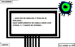 "Cómo se construye el/al enemigo y Javier Ayuso". © jmm caminero