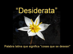 Desiderata