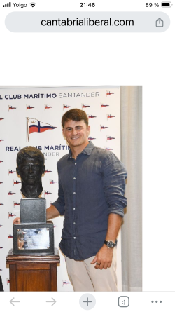El campe&oacute;n ol&iacute;mpico Diego Bot&iacute;n, deportista del Club Mar&iacute;timo de Santander 2024