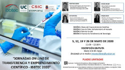 El IBBTEC celebra la tercera jornada de formaci&oacute;n online sobre transferencia y emprendimiento cient&iacute;fico