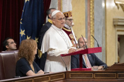 Le&oacute;n XIV reconoce que sociedad e Iglesia "no siempre" estuvieron "a la altura" durante la conquista de Am&eacute;rica