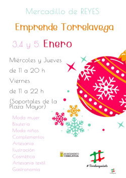 Los soportales de Torrelavega acogen desde hoy un Mercadillo de Reyes con una docena de expositores