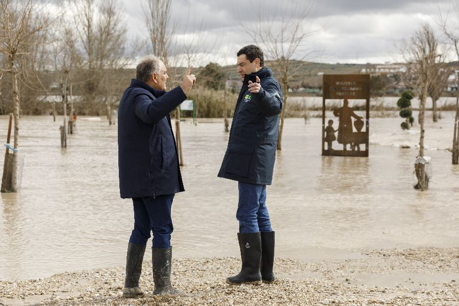 Moreno resalta la magnitud de los da&ntilde;os en Hu&eacute;tor T&aacute;jar, con lluvia donde "nunca hab&iacute;a llegado"