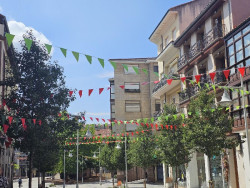 Torrelavega decorar&aacute; sus calles con 40 kil&oacute;metros de banderines rojos y verdes durante La Patrona