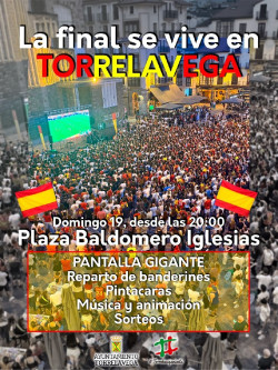 Torrelavega volver&aacute; a instalar una pantalla gigante para seguir la final del Mundial entre Espa&ntilde;a y Argentina
